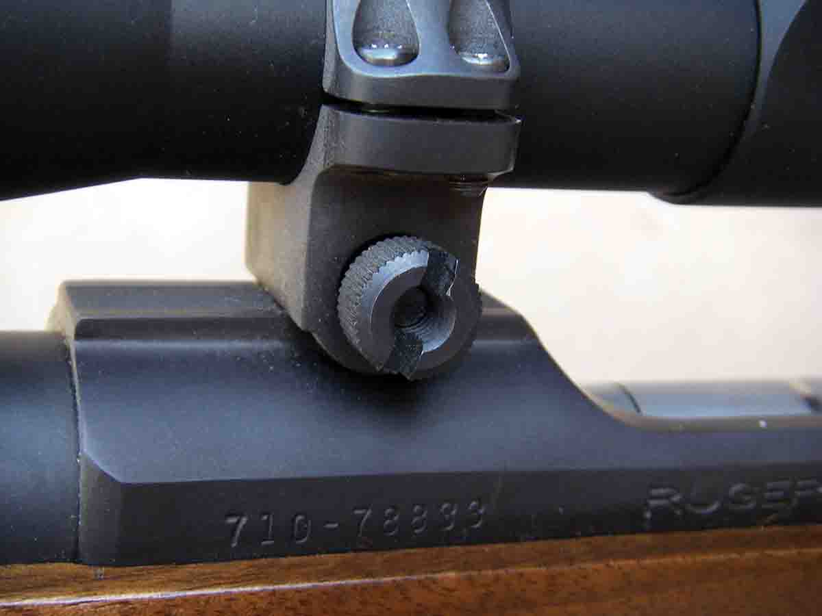 The Ruger rings on this M77 Hawkeye are strong and will usually retain their zero when removed and reinstalled.